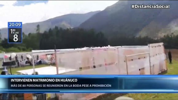 Huánuco: intervienen matrimonio en el que estaban reunidas más de 80 personas