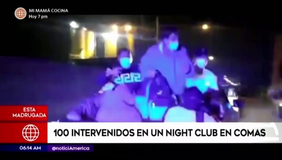 Comas: intervienen a unas 100 personas en club nocturno durante toque de queda