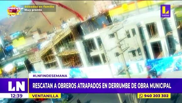 Ventanilla: Rescatan a obreros tras derrumbe en obra