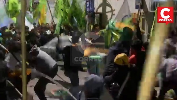 Enfrentamiento entre militantes afuera de debate organizado por el JNE en Huancayo termina con heridos
