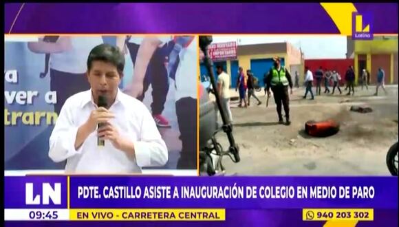 Declaraciones de Pedro Castillo en colegio de SJL