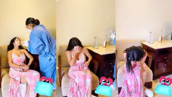 Rosángela Espinoza se somete a prueba para descartar covid-19 y termina llorando