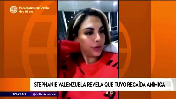 Stephanie Valenzuela recae anímicamente