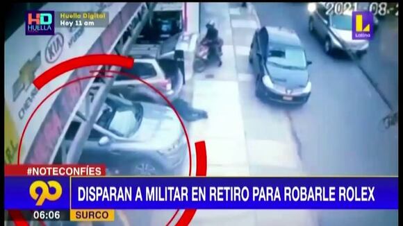 Militar baleado