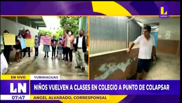 Colegio a punto de colapsar en Yurimaguas