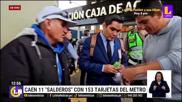 Capturan a 'salderos' del Metro de Lima