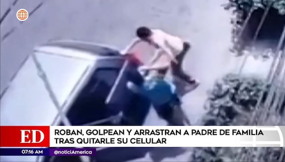 Roban, golpean y arrastran a padre de familia tras quitarle su celular