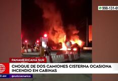 Panamericana Sur: Choque de dos camiones cisterna ocasiona incendio en un peaje de Chilca (VIDEO)
