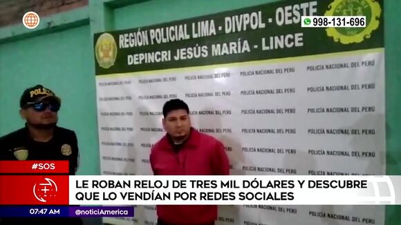Le roban reloj y descubre que lo delincuentes lo venden por redes sociales