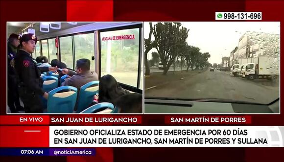 San Juan de Lurigancho: policía realiza operativo en buses