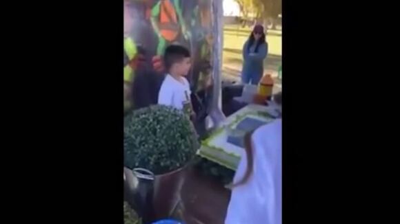Niño golpea a su tía tras broma "Torta en la cara"