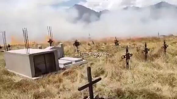 Incendio en cementerio causa alarma en Cusco