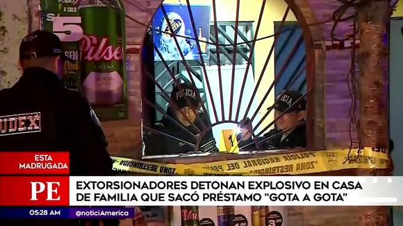 Comas: extorsionadores detonan explosivo en vivienda