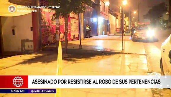 SJM: Asesinado por resistirse al robo de sus pertenencias