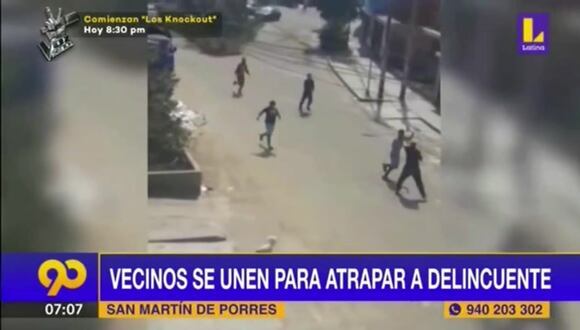 Vecinos se unen para capturar a ladrón en San Martín de Porres