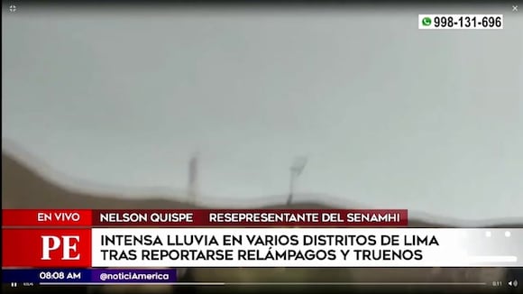 Relámpagos en Lima podrían volver a registrarse en las próximas 24 o 36 horas, advierte Senamhi