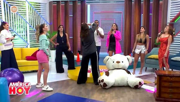 Almendra Gomelsky se cae en vivo