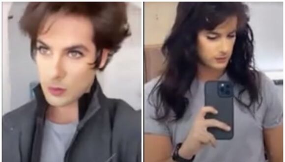 Andrés Wiese presume “nuevo look”, con maquillaje y peluca: “no es filtro, es de verdad”