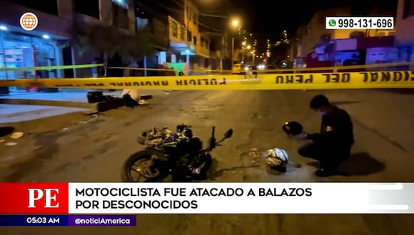 Motociclista es atacado a balazos