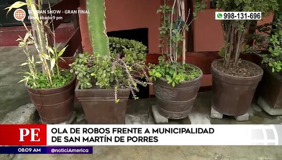 Robos en fachada de municipio de San Martín de Porres