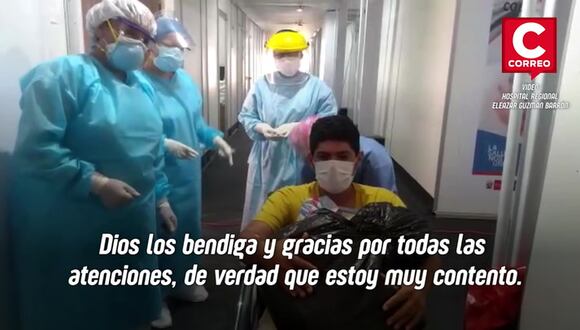 Paciente COVID es dado de alta y agradece a personal cantándoles - Áncash | CORREO