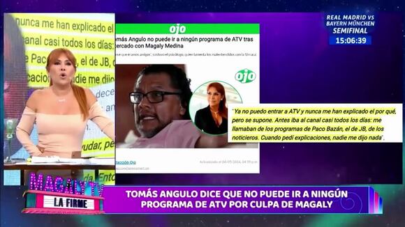 CORREO Y OJO | Magaly le responde a Tomás Angulo por acusarla de vetarlo de ATV