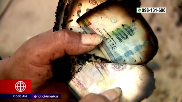 Cieneguilla: familia pierde 20 mil soles en incendio de su vivienda y espera que el BCR le cambie los billetes