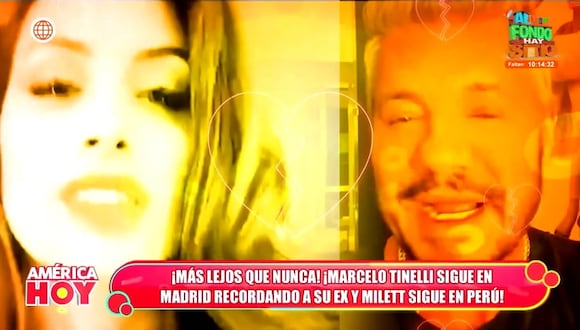 Marcelo Tinelli recuerda ex parejas desde España