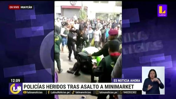 Asalto a minimarket deja policías heridos