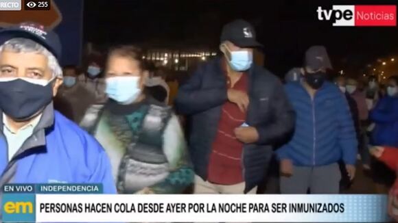 Colas en vacunatorio de Independencia