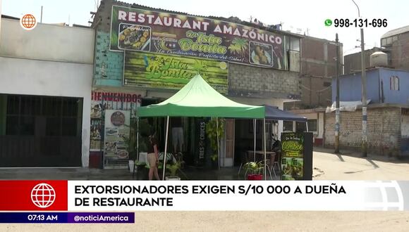 Extorsionan a dueña de restaurante