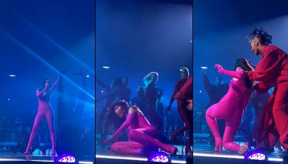 Dua Lipa sufre aparatosa caída durante su concierto en Italia