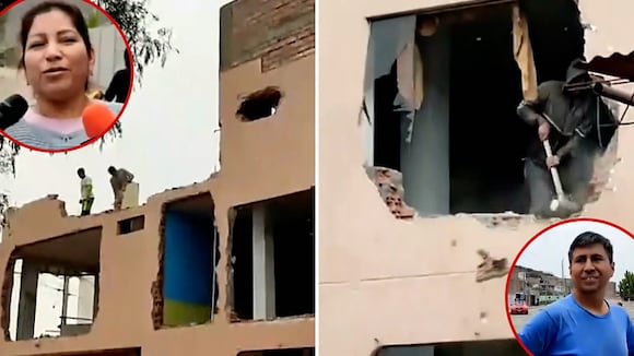 Casa destruida a combazos