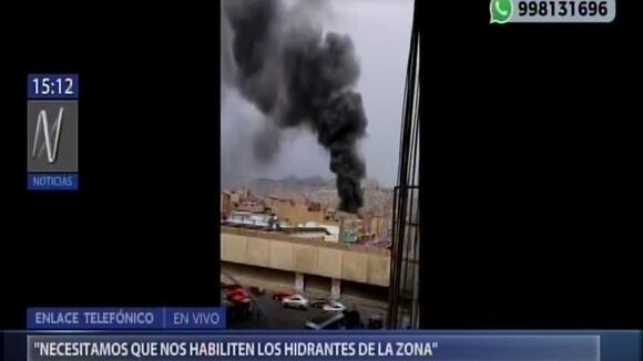 Reportan incendio en La Victoria