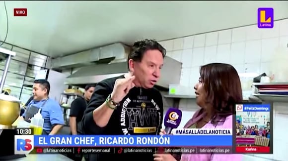 Ricardo Rondón se molestó con reportera por criticar su ceviche