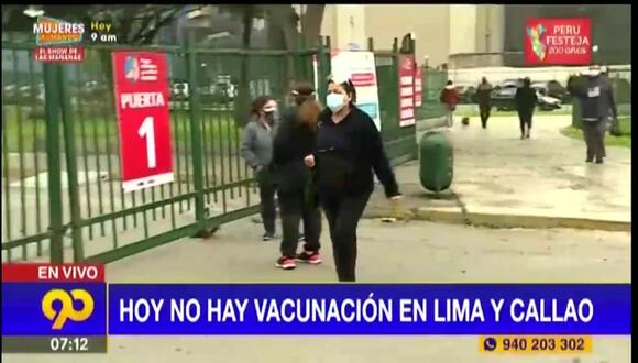 Centros de vacunación cerrados en Lima y Callao