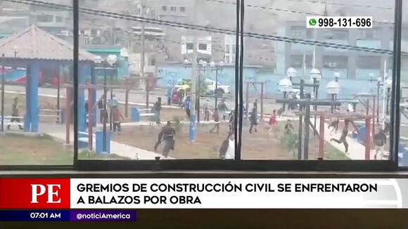 Gremios de construcción civil se enfrentaron a balazos por obra