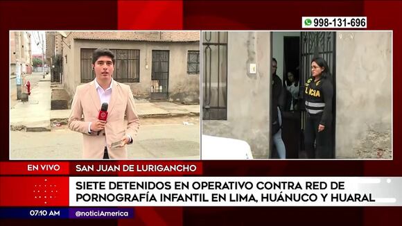 SJL: Siete detenidos en operativo contra red de pornografía infantil