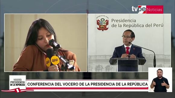 Conferencia del vocero de la presidencia de la República