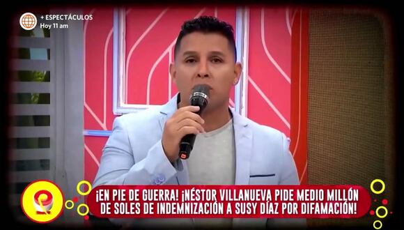 Néstor Villanueva pide millón y medio de soles a Susy Díaz por difamación