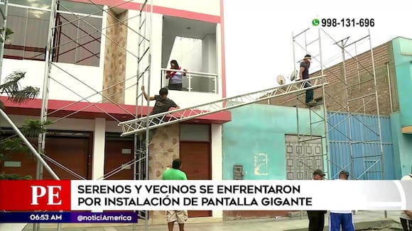 Serenos se enfrentan a vecinos por pantalla gigante