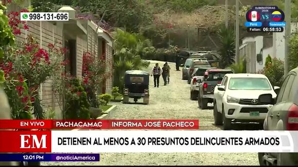 Detención de delincuentes en Pachacamac