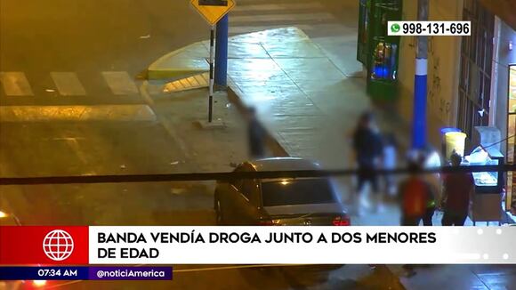 Banda vendía drogas junto a menores de edad