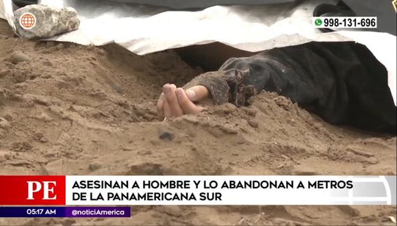 Lurín: Asesinan a hombre y abandonan sus restos a metros de la Panamericana Sur