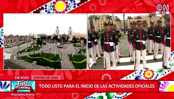 Así luce la Plaza de Armas de Lima