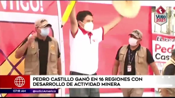Pedro Castillo ganó en regiones con actividad minera
