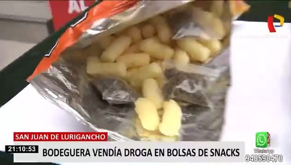 Mujer vendía droga en snacks 12/10/2020