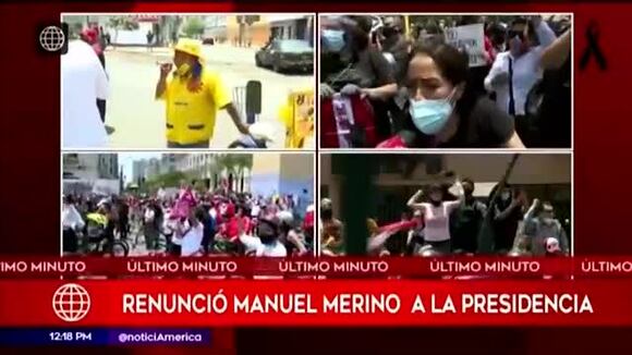 Lima se envuelve en cacerolazos tras renuncia de Manuel Merino