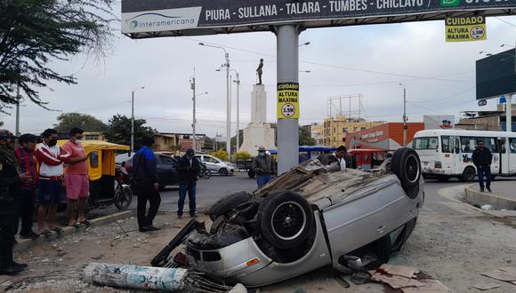 Accidente ocurrió en el óvalo Cáceres, cerca de la Divincri Piura
