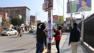 Sancionan hasta con S/ 4 600 a 4 organizaciones políticas por pegar afiches en Huancayo